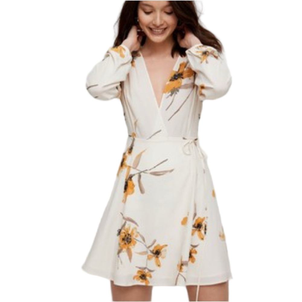 Wilfred Floral Diane 100% Silk Wrap Dress – Size XS